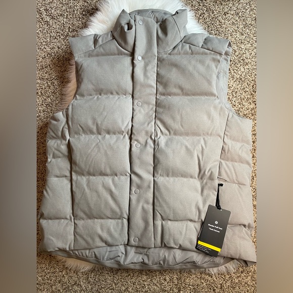 lululemon athletica Other - XL NWT Lululemon Wunder Puff Vest Tech Canvas Gull Grey 600 Fill Down Puffer